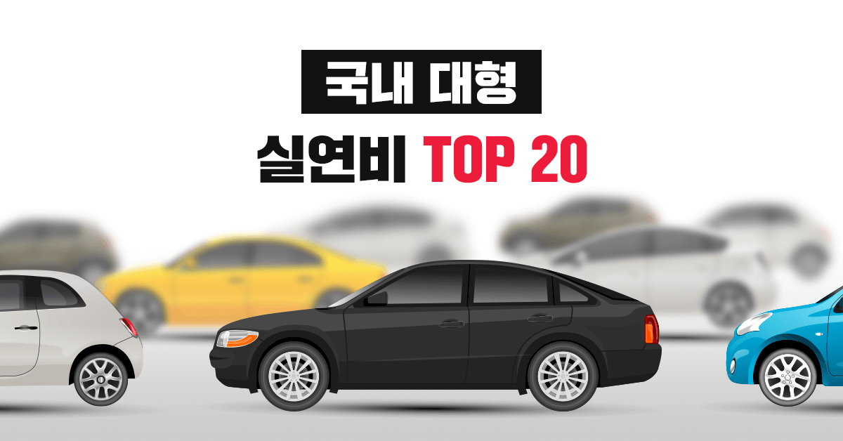 국내 대형 자동차 실연비, 공인연비 랭킹 TOP 20 - 실연비와 리얼후기, 모두의 차고